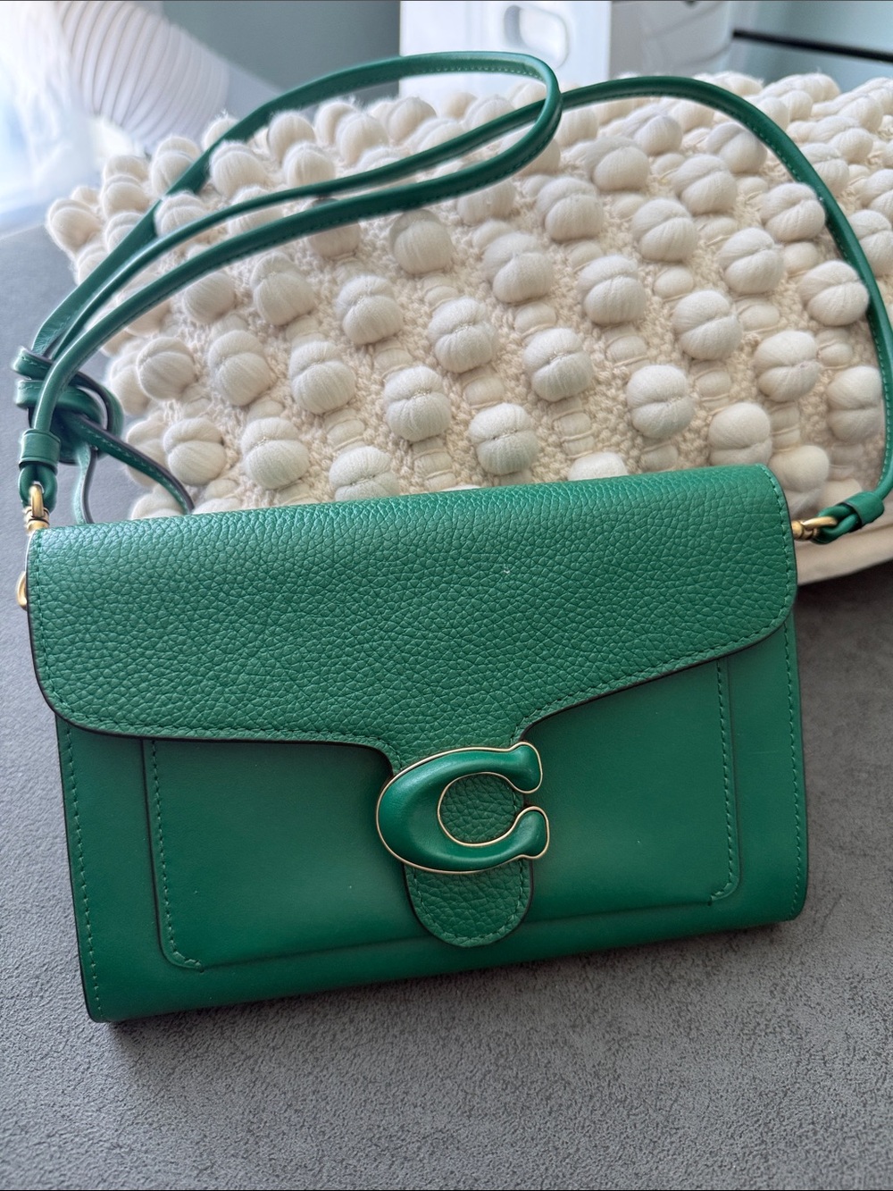 Coach Green Leather Crossbody with Signature 'C' Hardware